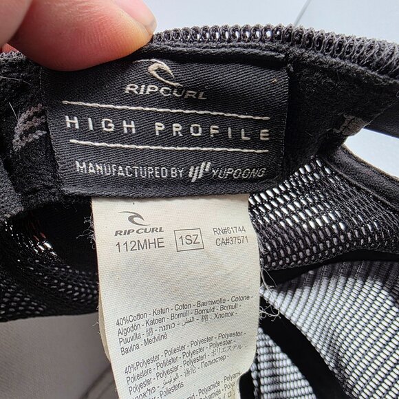 Rip Curl High Profile Tepan Adults Gray Trucker Hat Casual Outdoors Beach Nice - Picture 6 of 9